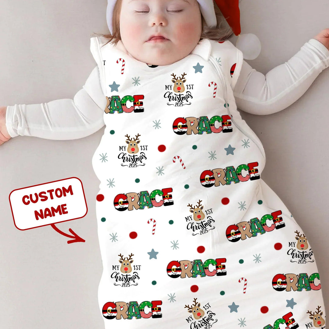 Custom Name "My First Christmas 2025" - Sleep Bag (G) - Zumbamboo