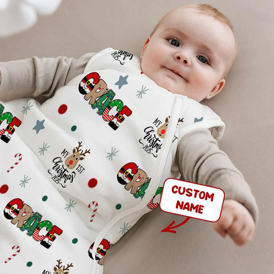 Custom Name "My First Christmas 2025" - Sleep Bag (G) - Zumbamboo