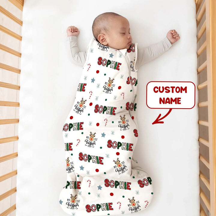 Custom Name "My First Christmas 2025" - Sleep Bag (S) - Zumbamboo