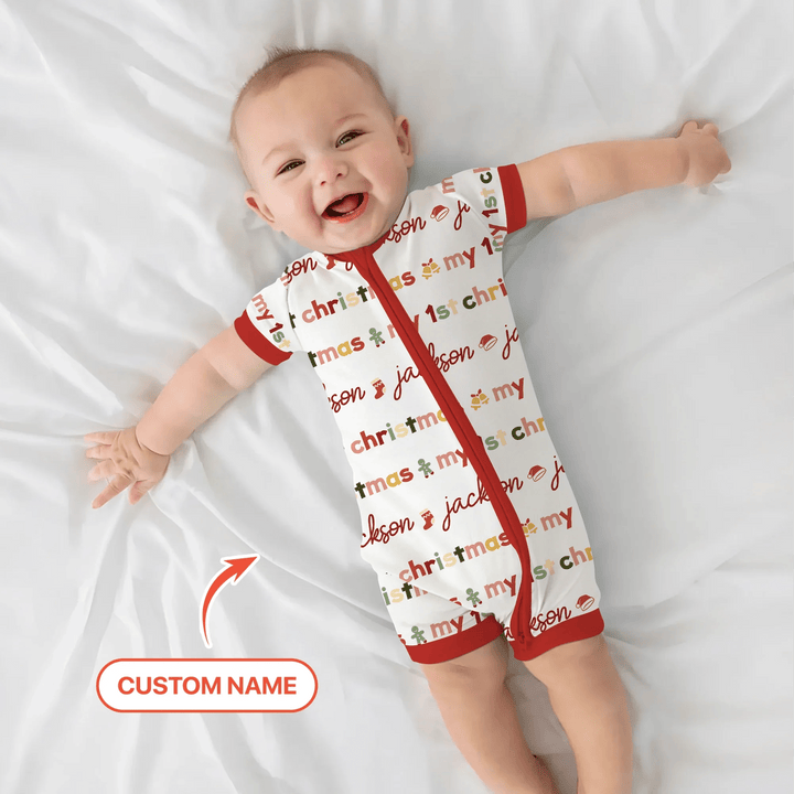 Custom Name My First Christmas Color Mood Shorty Zippy - Zumbamboo