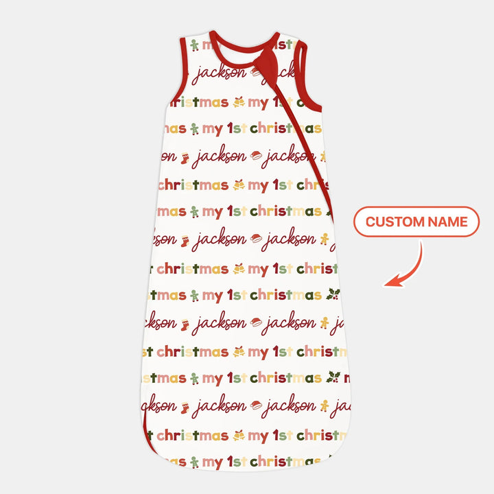 Custom Name My First Christmas Color Mood Sleep Bag - Zumbamboo