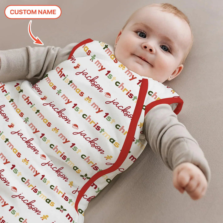 Custom Name My First Christmas Color Mood Sleep Bag - Zumbamboo
