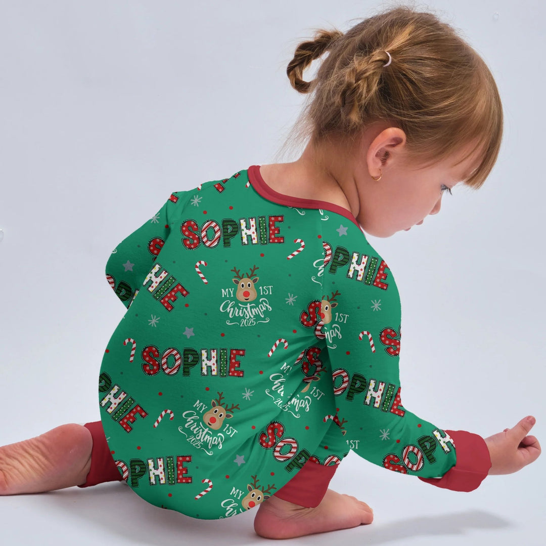 Custom Name "My First Christmas" Convertible Zippy - Zumbamboo