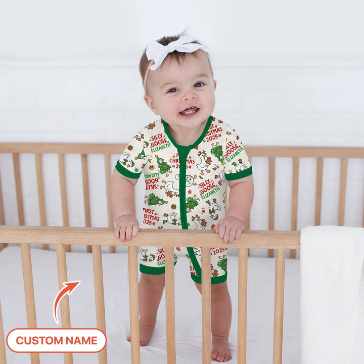 Custom Name "Silly Goose" Shorty Zippy , Custom Name "Silly Goose" Shorty Zippy - 0-3M