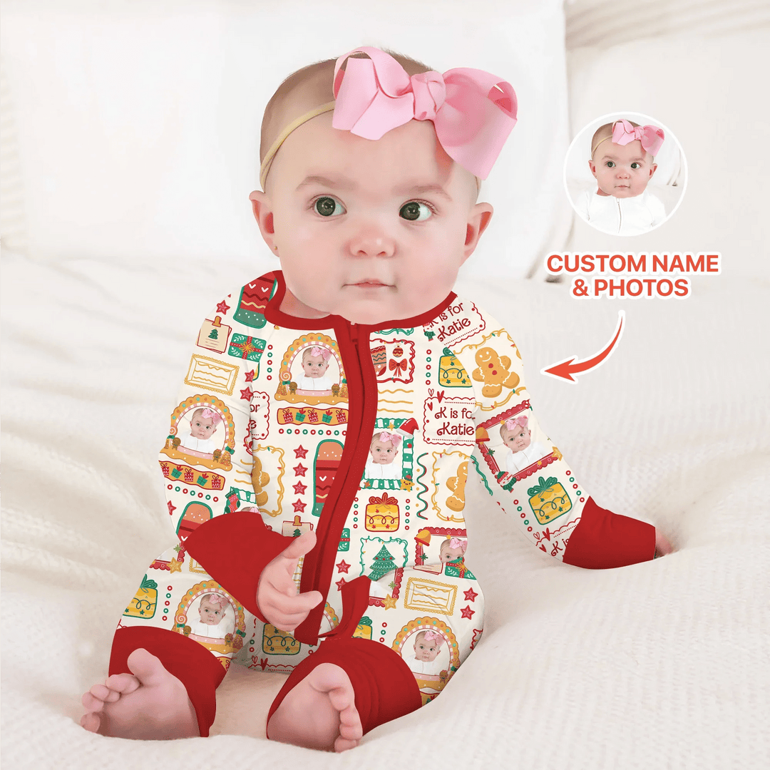 Custom Photo Christmas Frame Custom Name Convertible Zippy - Zumbamboo