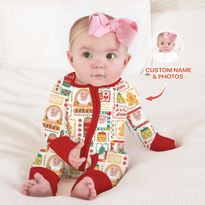 Custom Photo Christmas Frame Custom Name Convertible Zippy - Zumbamboo