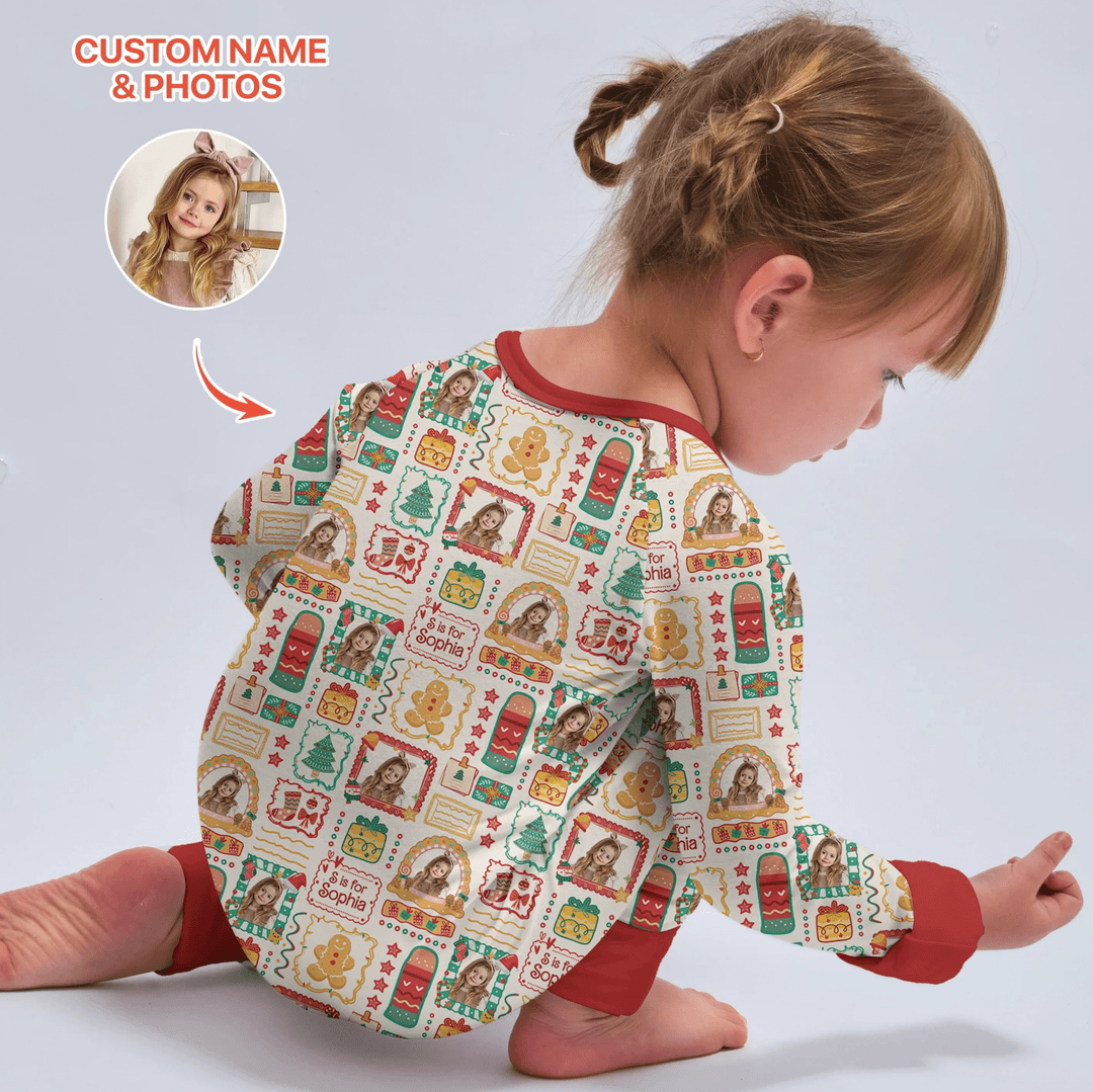 Custom Photo Christmas Frame Custom Name Convertible Zippy - Zumbamboo