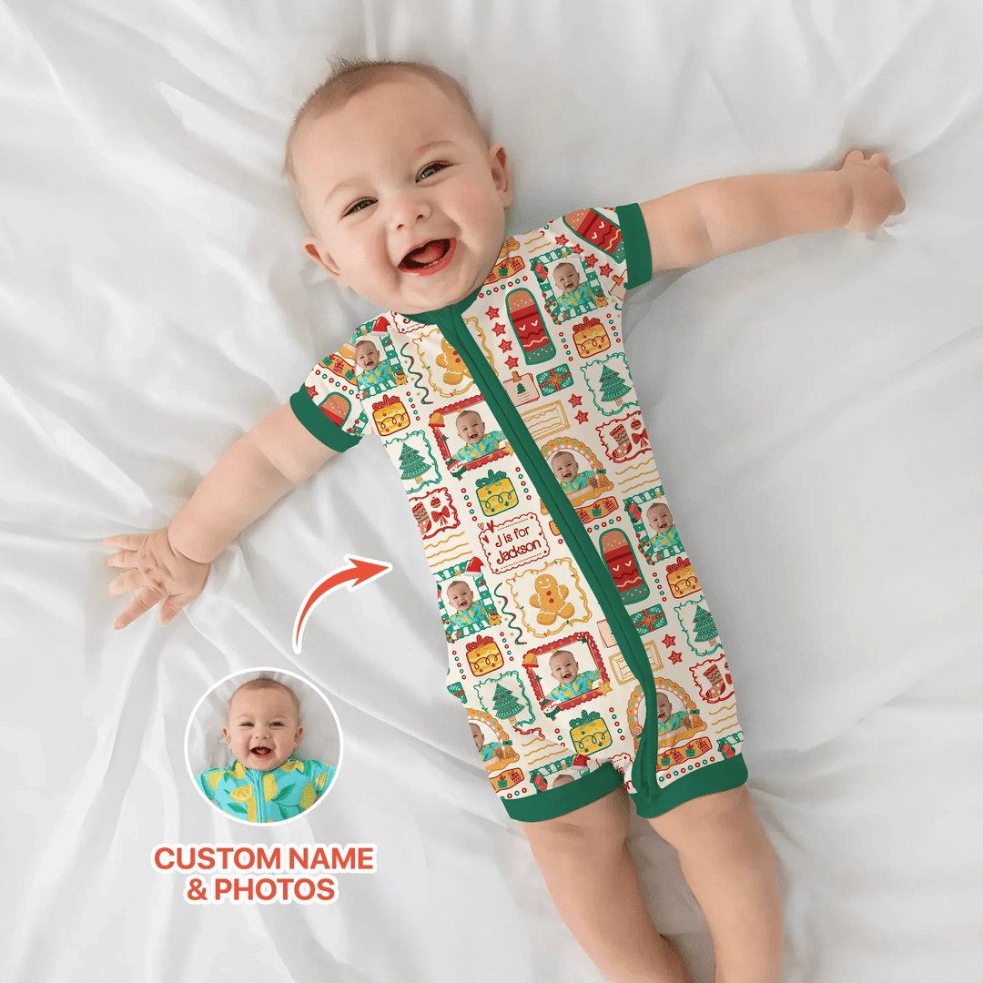 Custom Photo Christmas Frame Custom Name Shorty Zippy - Zumbamboo