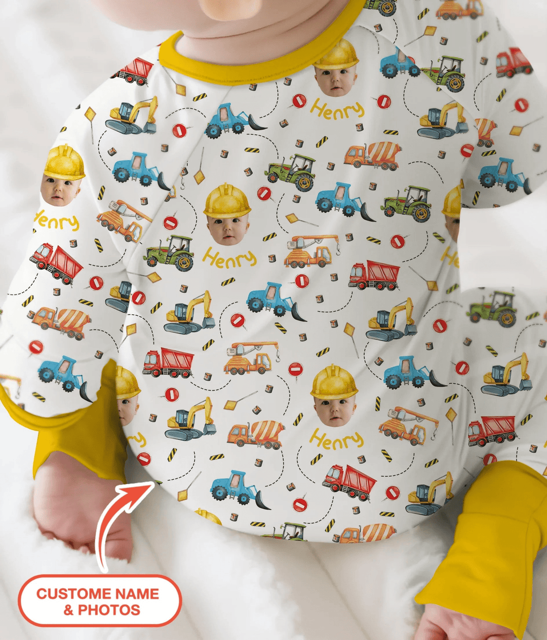 Custom Photo Little Construction Heroes Convertible Zippy - Zumbamboo