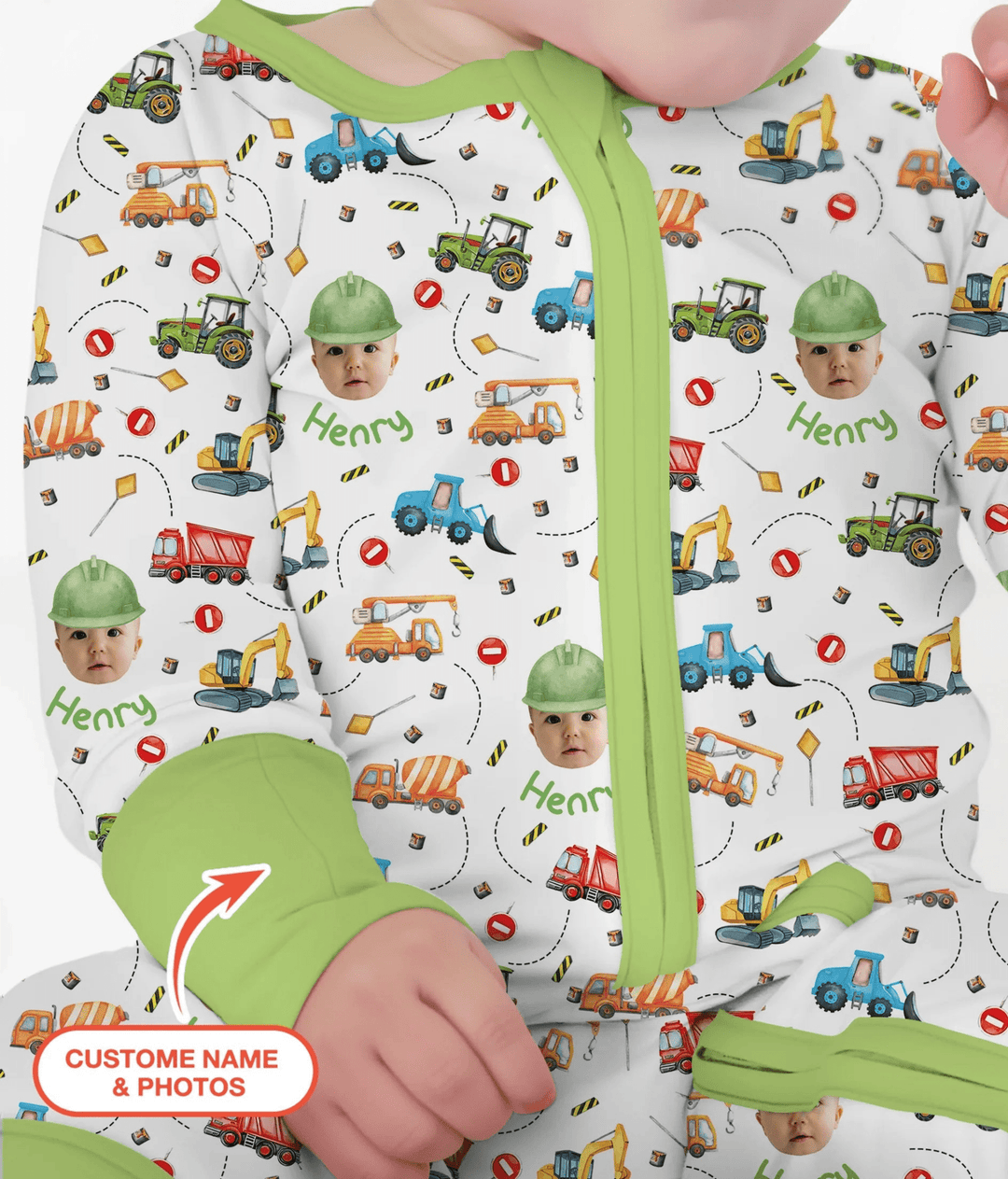 Custom Photo Little Construction Heroes Convertible Zippy - Zumbamboo