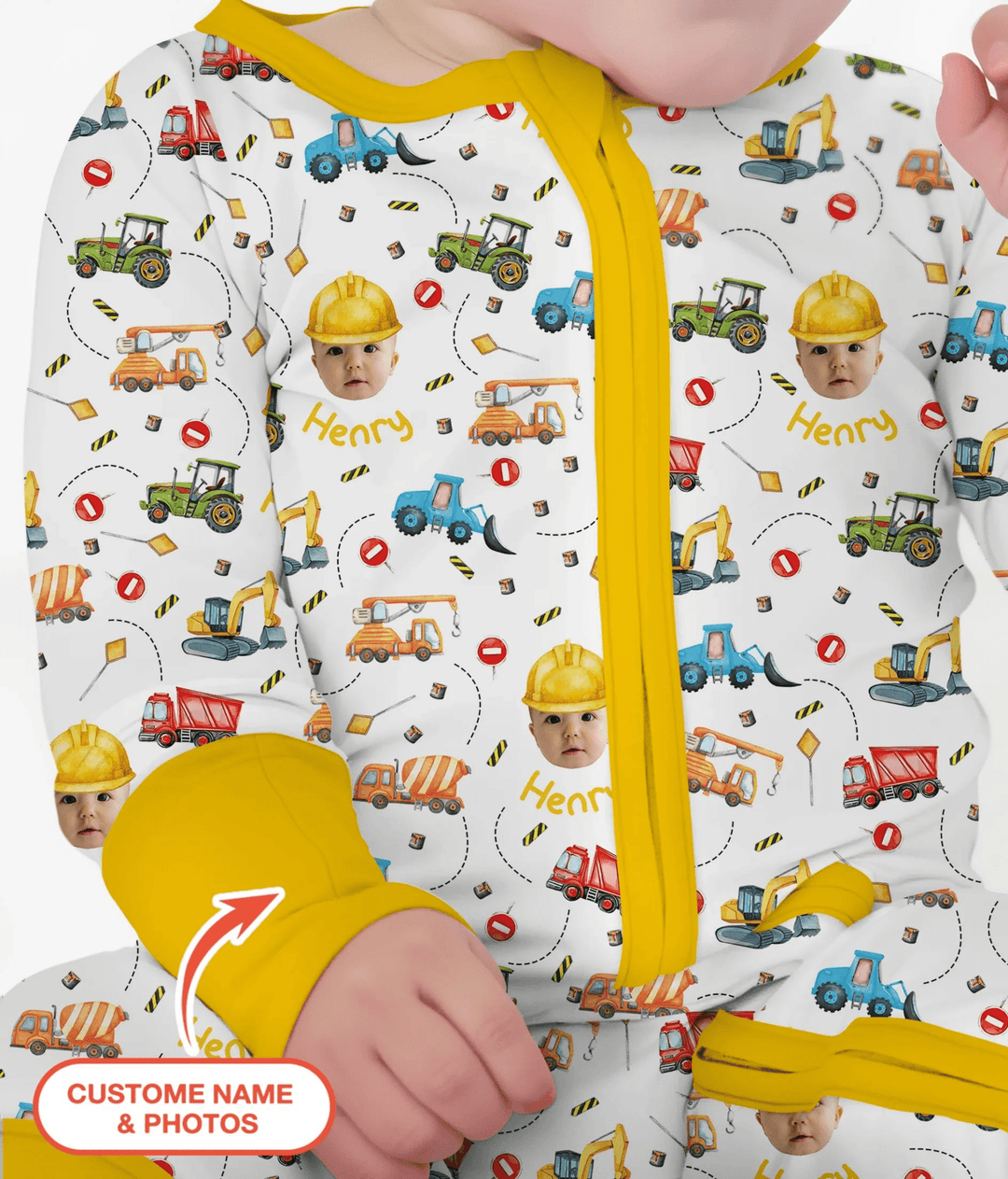 Custom Photo Little Construction Heroes Convertible Zippy - Zumbamboo