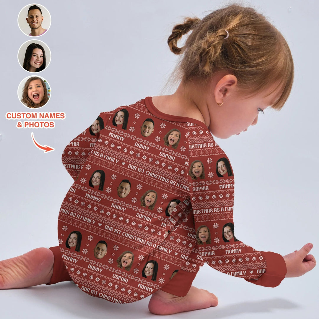 Custom Photo Our 1st Christmas as a Family Convertible Zippy - Zumbamboo