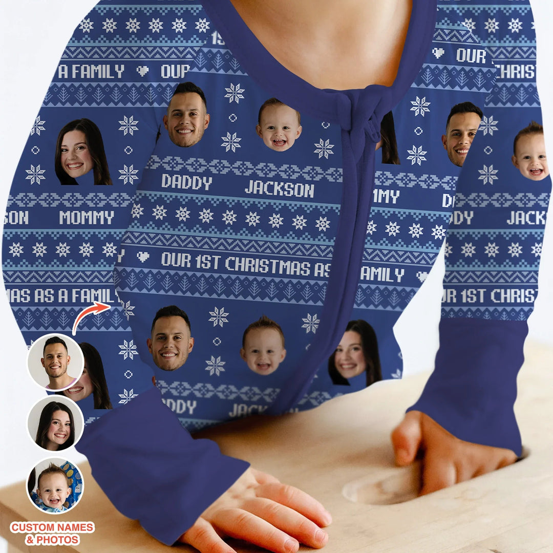 Custom Photo Our 1st Christmas as a Family Convertible Zippy - Zumbamboo