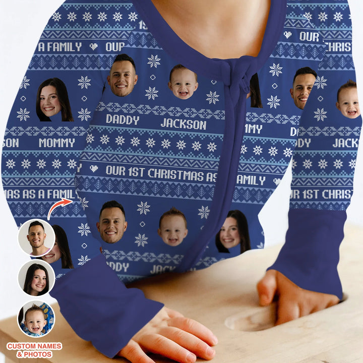 Custom Photo Our 1st Christmas as a Family Convertible Zippy - Zumbamboo