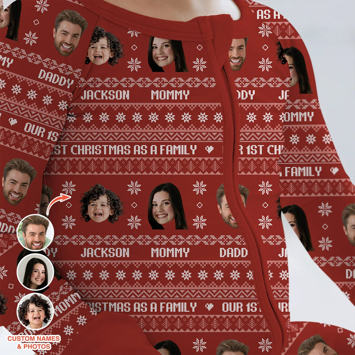 Custom Photo Our 1st Christmas as a Family Convertible Zippy - Zumbamboo