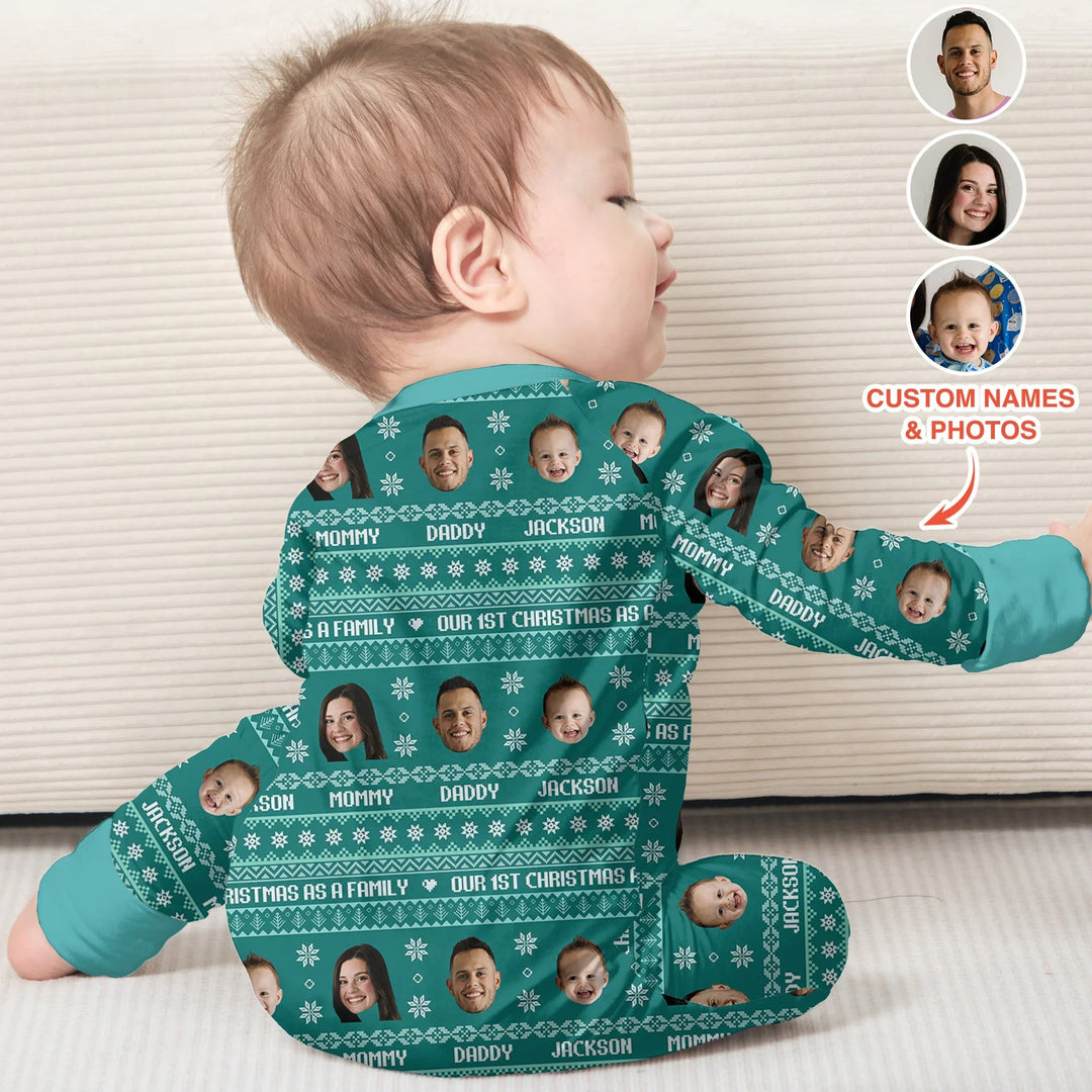 Custom Photo Our 1st Christmas as a Family Convertible Zippy - Zumbamboo