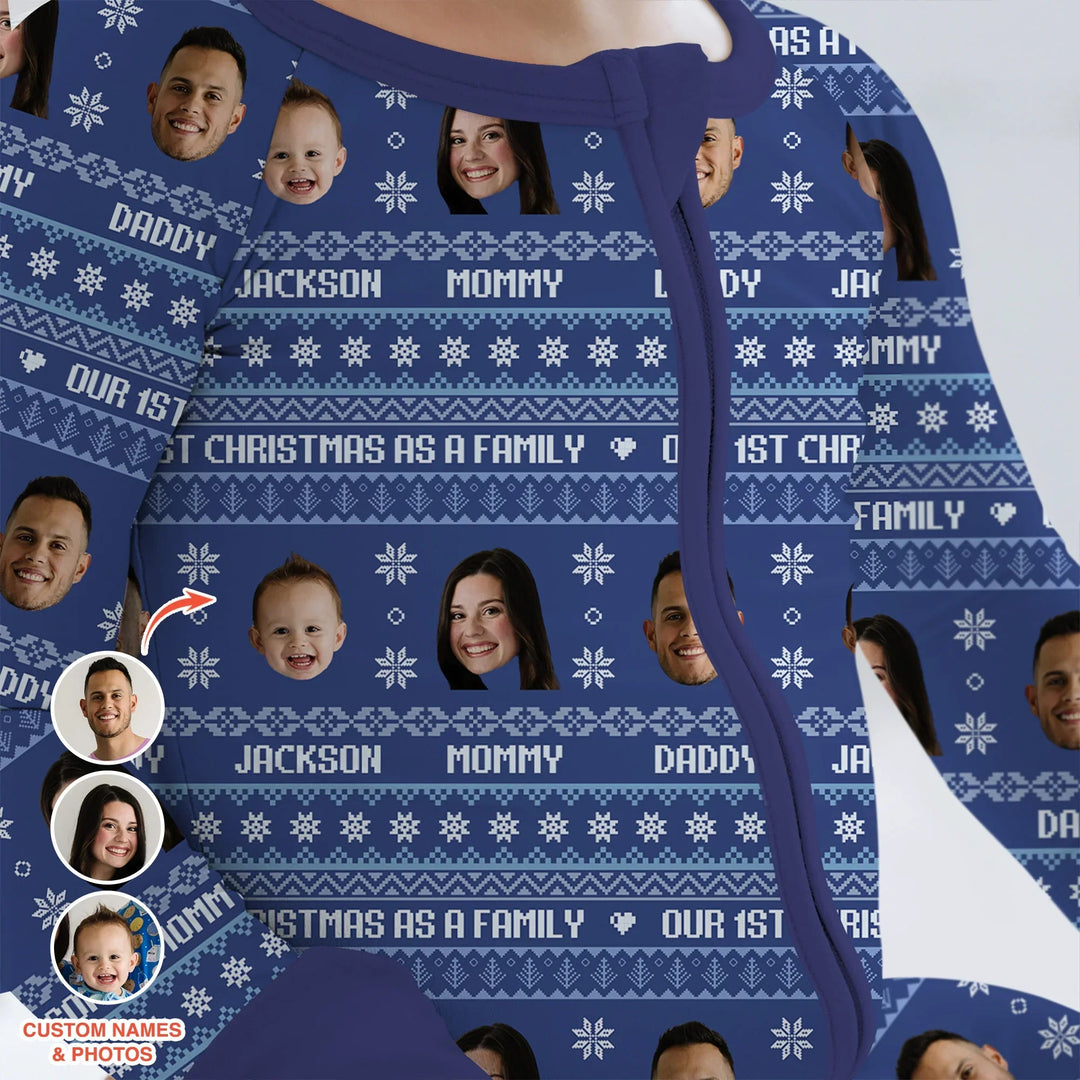 Custom Photo Our 1st Christmas as a Family Convertible Zippy - Zumbamboo