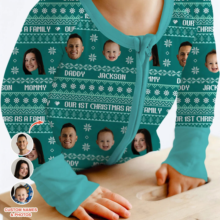 Custom Photo Our 1st Christmas as a Family Convertible Zippy - Zumbamboo