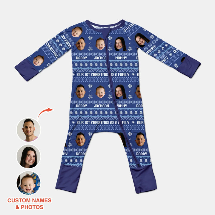 Custom Photo Our 1st Christmas as a Family Convertible Zippy - Zumbamboo