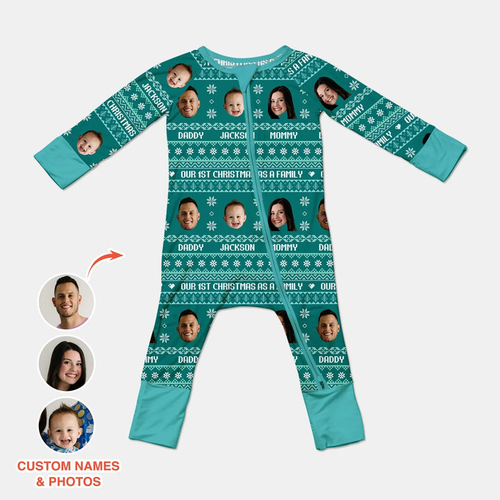 Custom Photo Our 1st Christmas as a Family Convertible Zippy - Zumbamboo