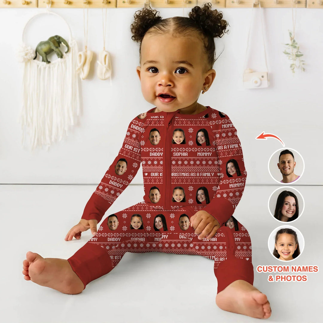 Custom Photo Our 1st Christmas as a Family Convertible Zippy - Zumbamboo