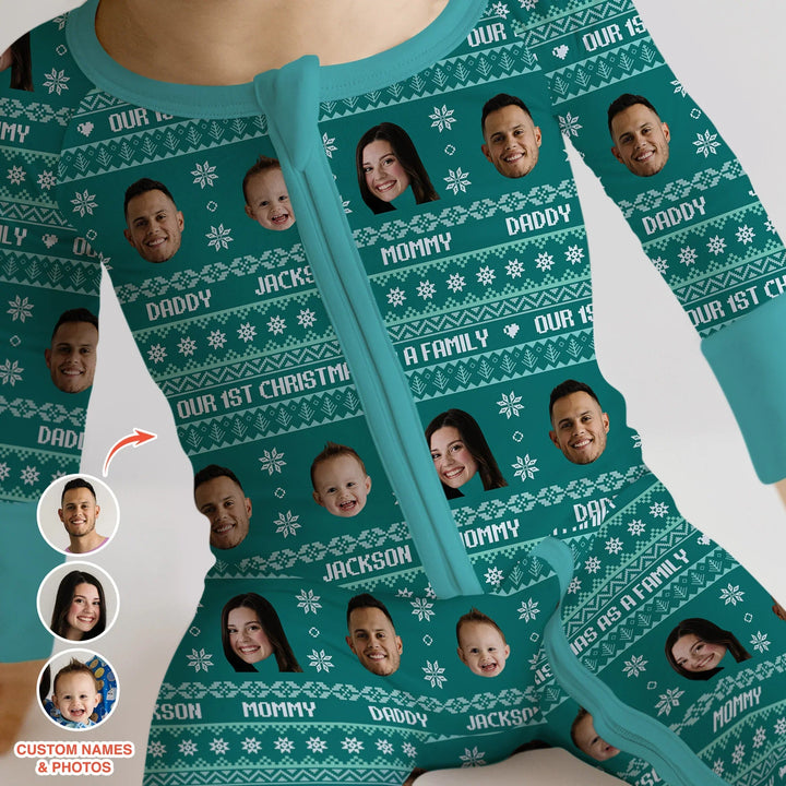 Custom Photo Our 1st Christmas as a Family Convertible Zippy - Zumbamboo