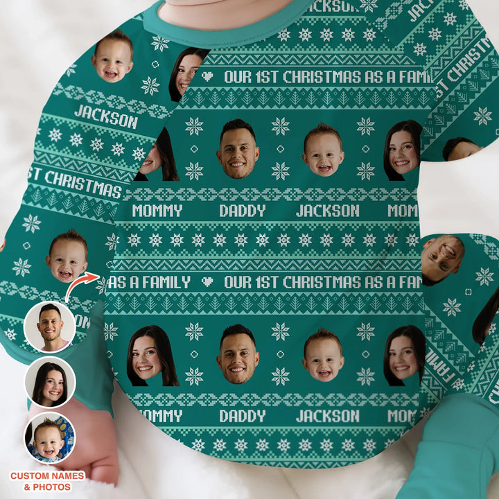 Custom Photo Our 1st Christmas as a Family Convertible Zippy - Zumbamboo