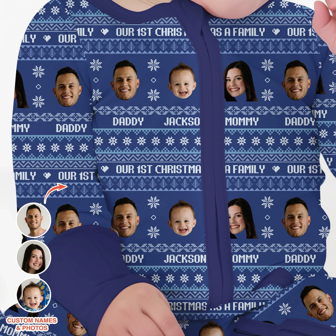 Custom Photo Our 1st Christmas as a Family Convertible Zippy - Zumbamboo