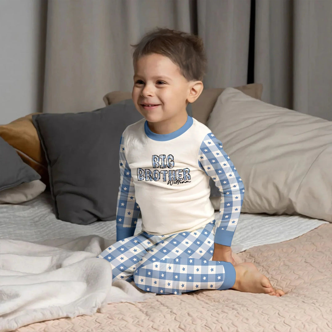 Custom Plaid Title Pajama Set for Baby & Kid – Soft and Cozy - Zumbamboo