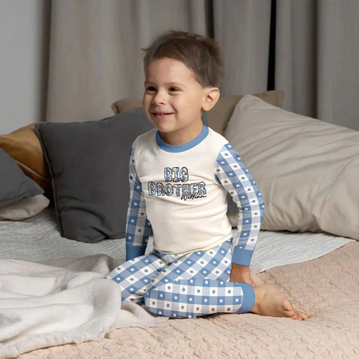 Custom Plaid Title Pajama Set for Baby & Kid – Soft and Cozy - Zumbamboo