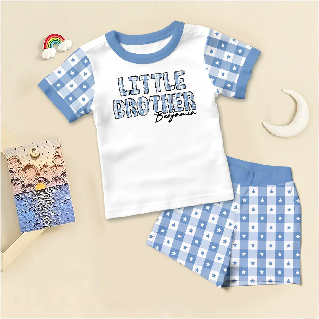 Custom Plaid Title Pajama Set for Baby & Kid – Soft and Cozy - Zumbamboo