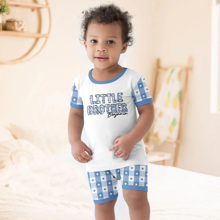 Custom Plaid Title Pajama Set for Baby & Kid – Soft and Cozy - Zumbamboo