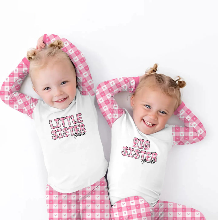 Custom Plaid Title Pajama Set for Baby & Kid – Soft and Cozy - Zumbamboo