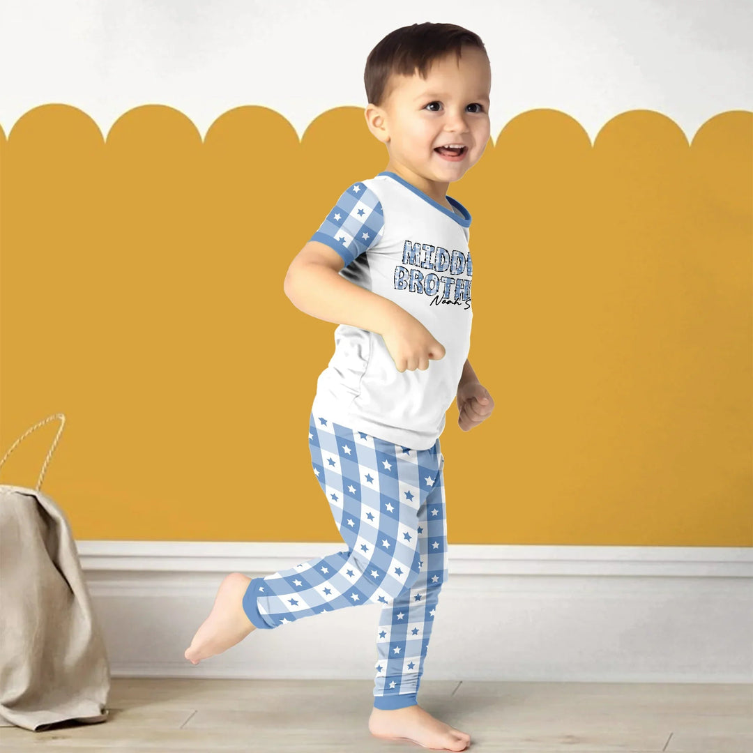 Custom Plaid Title Pajama Set for Baby & Kid – Soft and Cozy - Zumbamboo