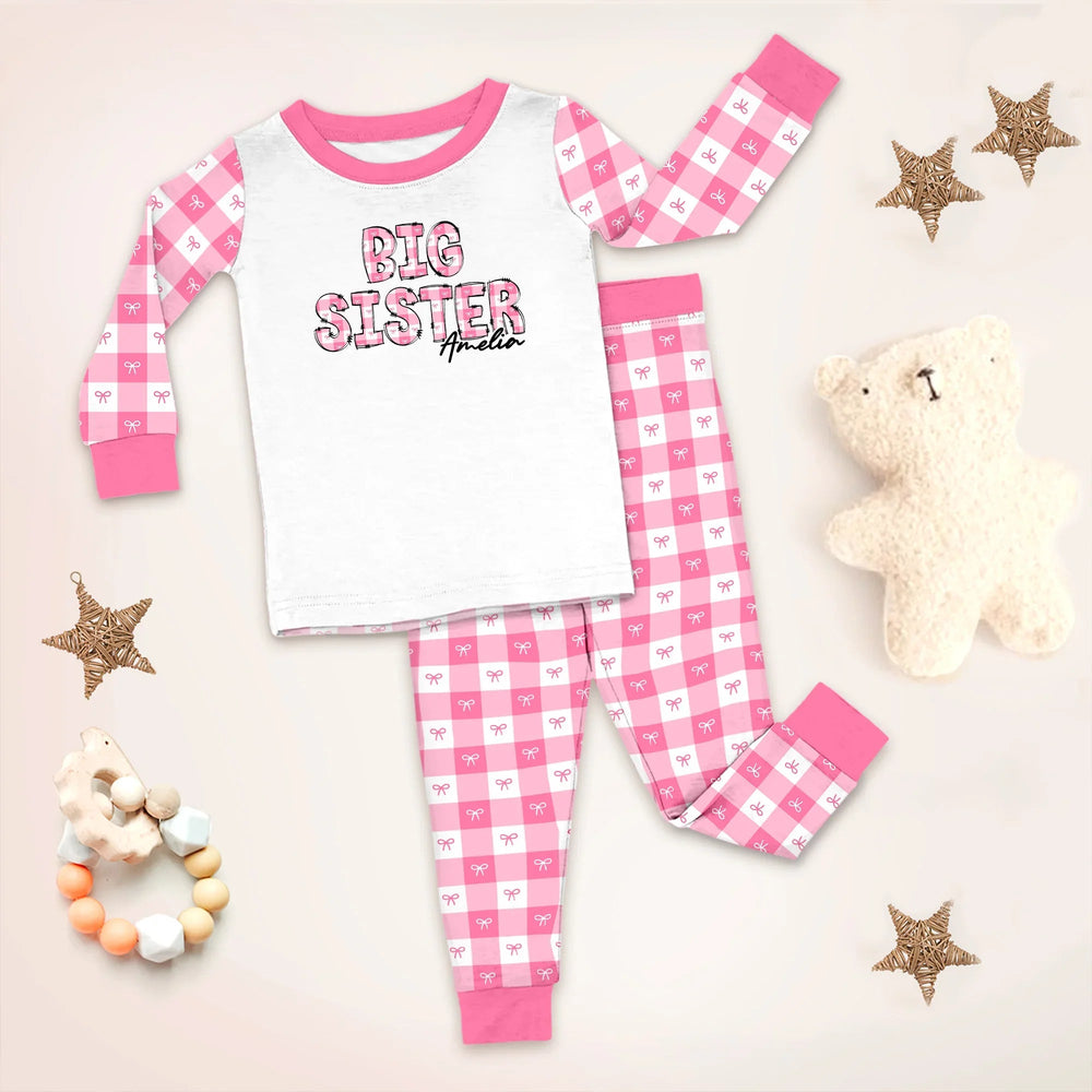 Custom Plaid Title Pajama Set for Baby & Kid – Soft and Cozy - Zumbamboo