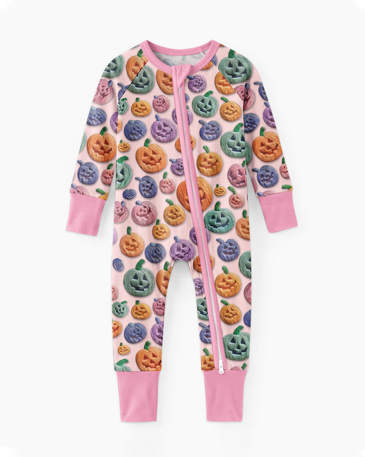 Happy Halloween Pastel Jack O Lanterns Bamboo Convertible Zippy