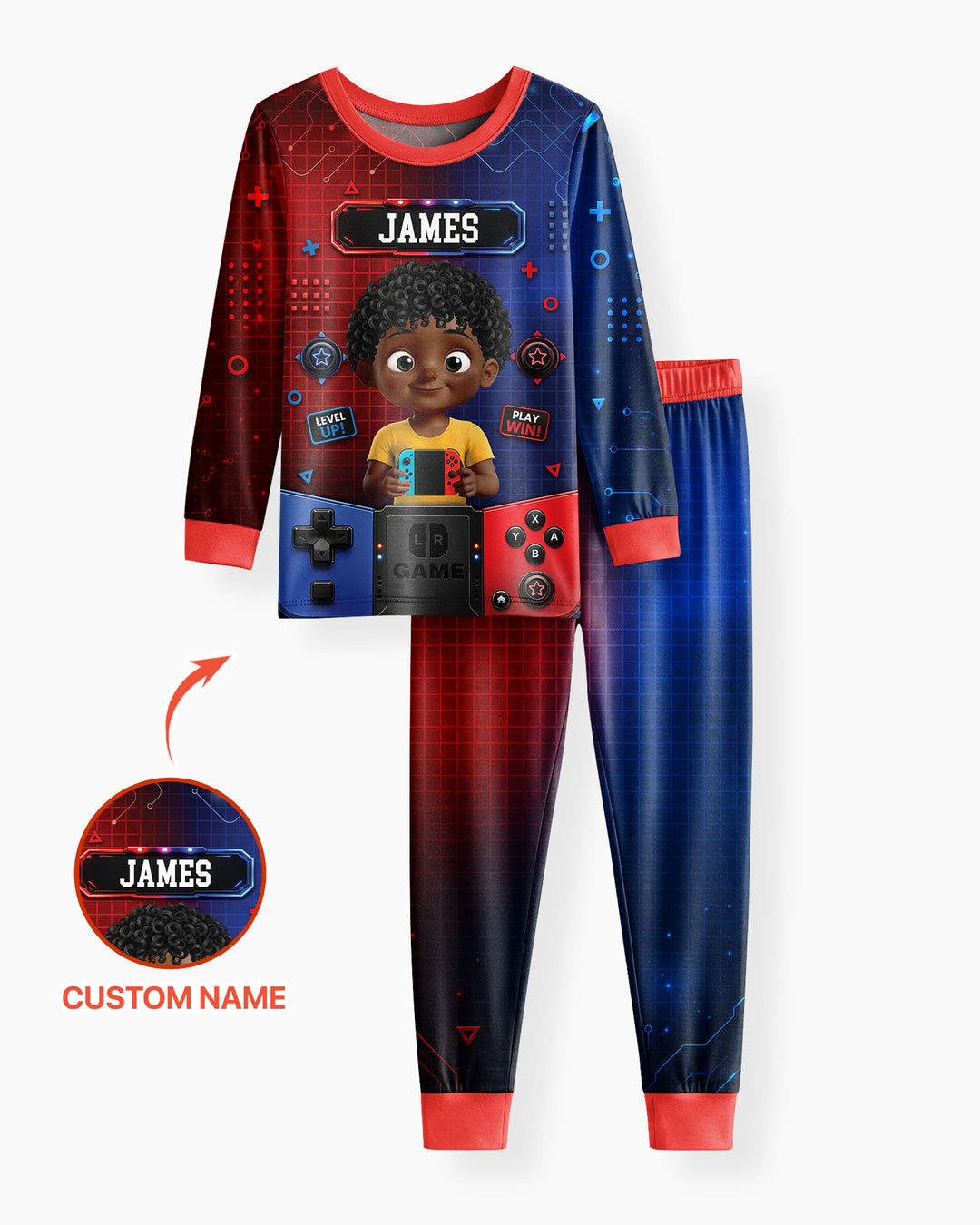 Game Controller Baby Bamboo Two Piece Long Sleeve Pajama Set