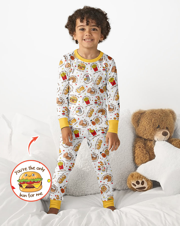 Food Puns Love Bamboo Two Piece Long Sleeve Pajama Set