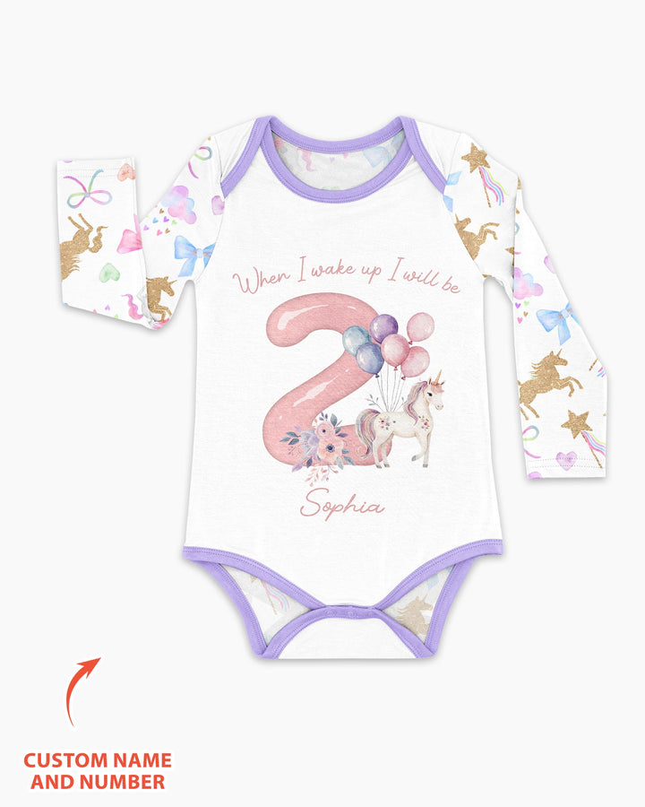 Custom Name When I Wake Up I Will Be Birthday Bamboo Bodysuit