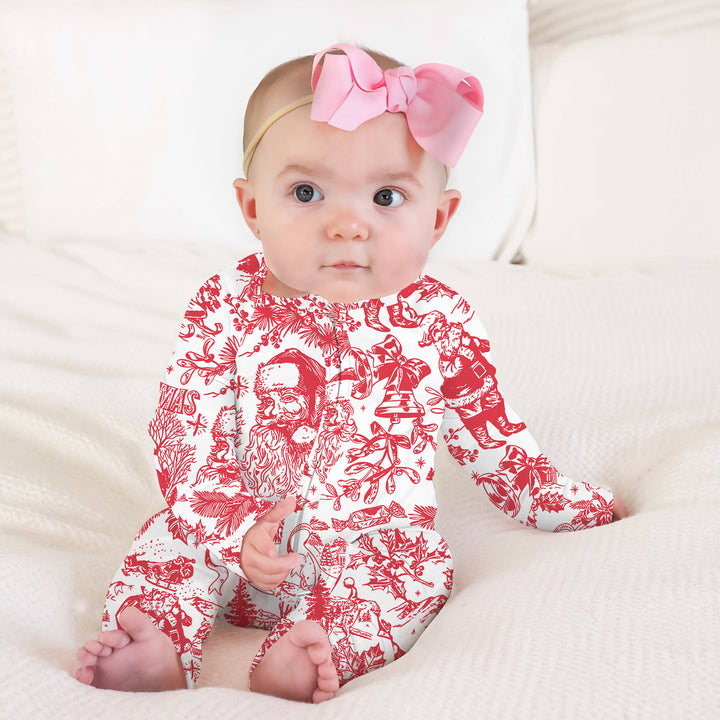 Family Christmas Chinoiserie Pajama Convertible Zippy