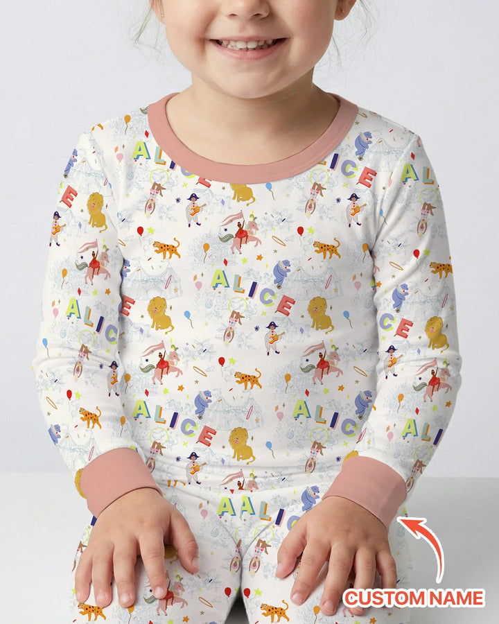 Zweiteiliges Langarm-Pyjama-Set mit Sommerfrüchten