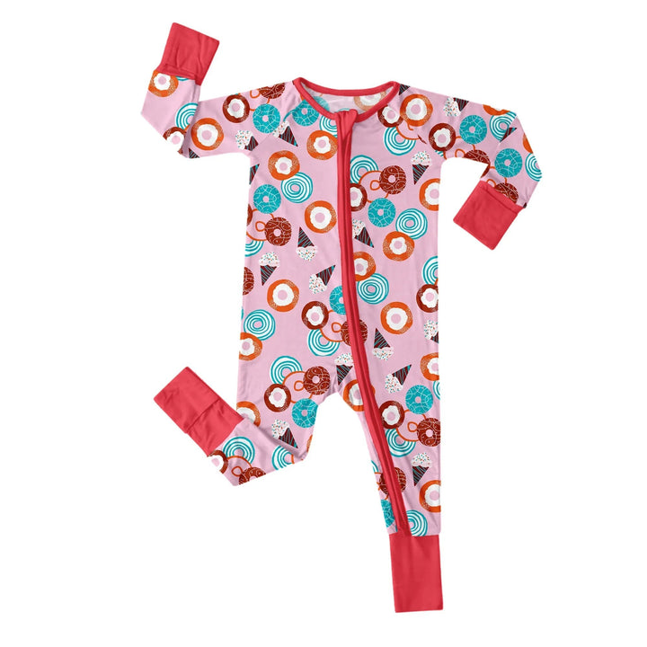 Delicious Donuts Convertible Zippered Romper - Zumbamboo