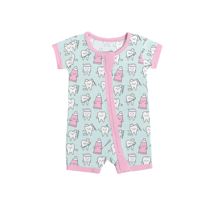 Dental Shorty Zippered Romper - Zumbamboo