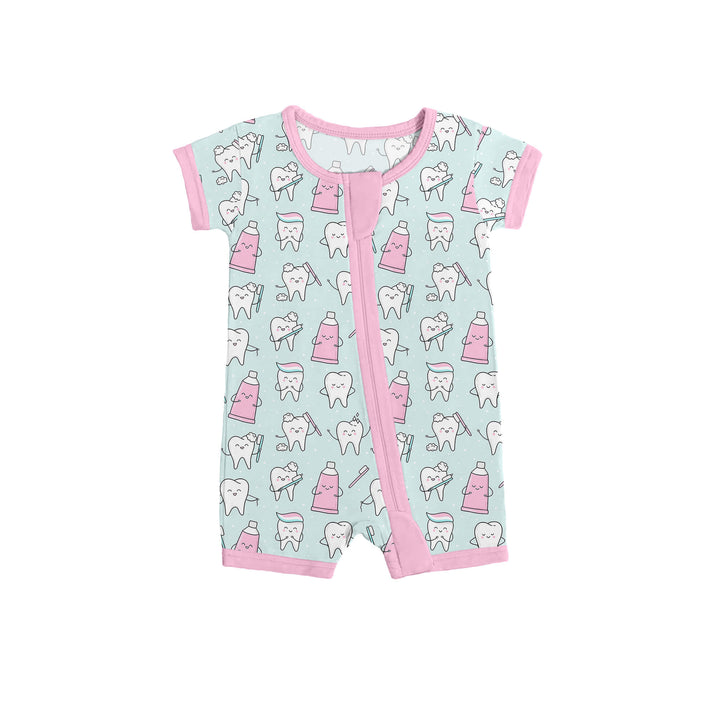 Dental Shorty Zippered Romper