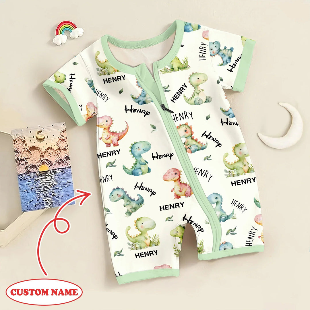 Dinosaur Custom Name Shorty Zippy - Zumbamboo
