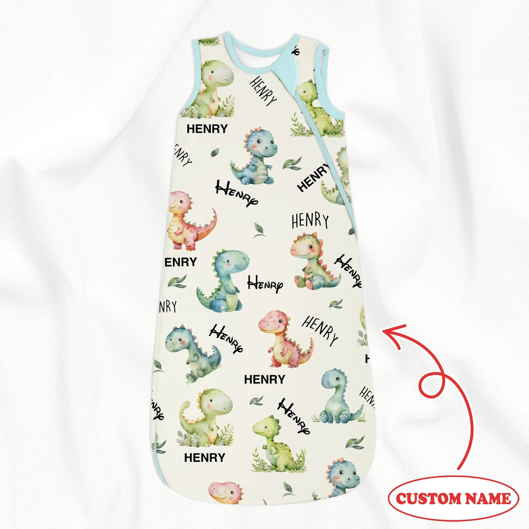 Dinosaur Custom Name Sleep Bag 1.0 TOG - Zumbamboo
