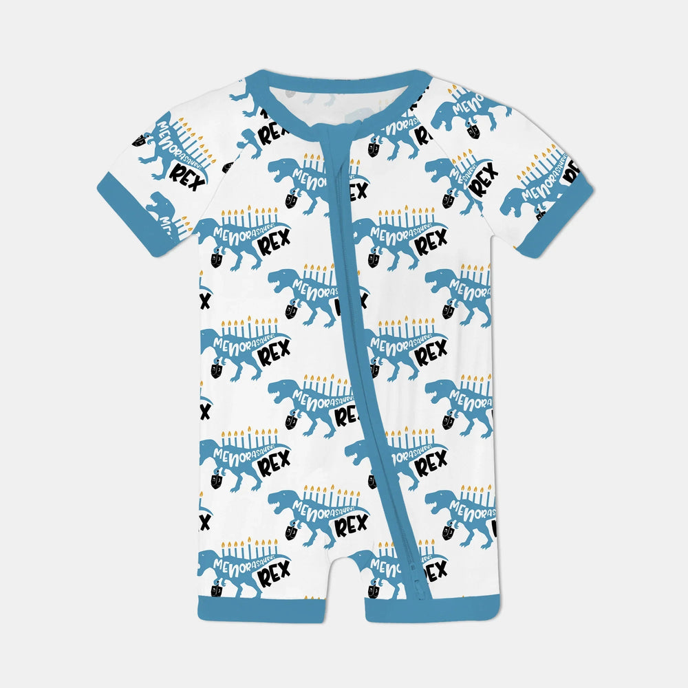 Dinosaur Hanukkah Boy Shorty Zippy - Zumbamboo