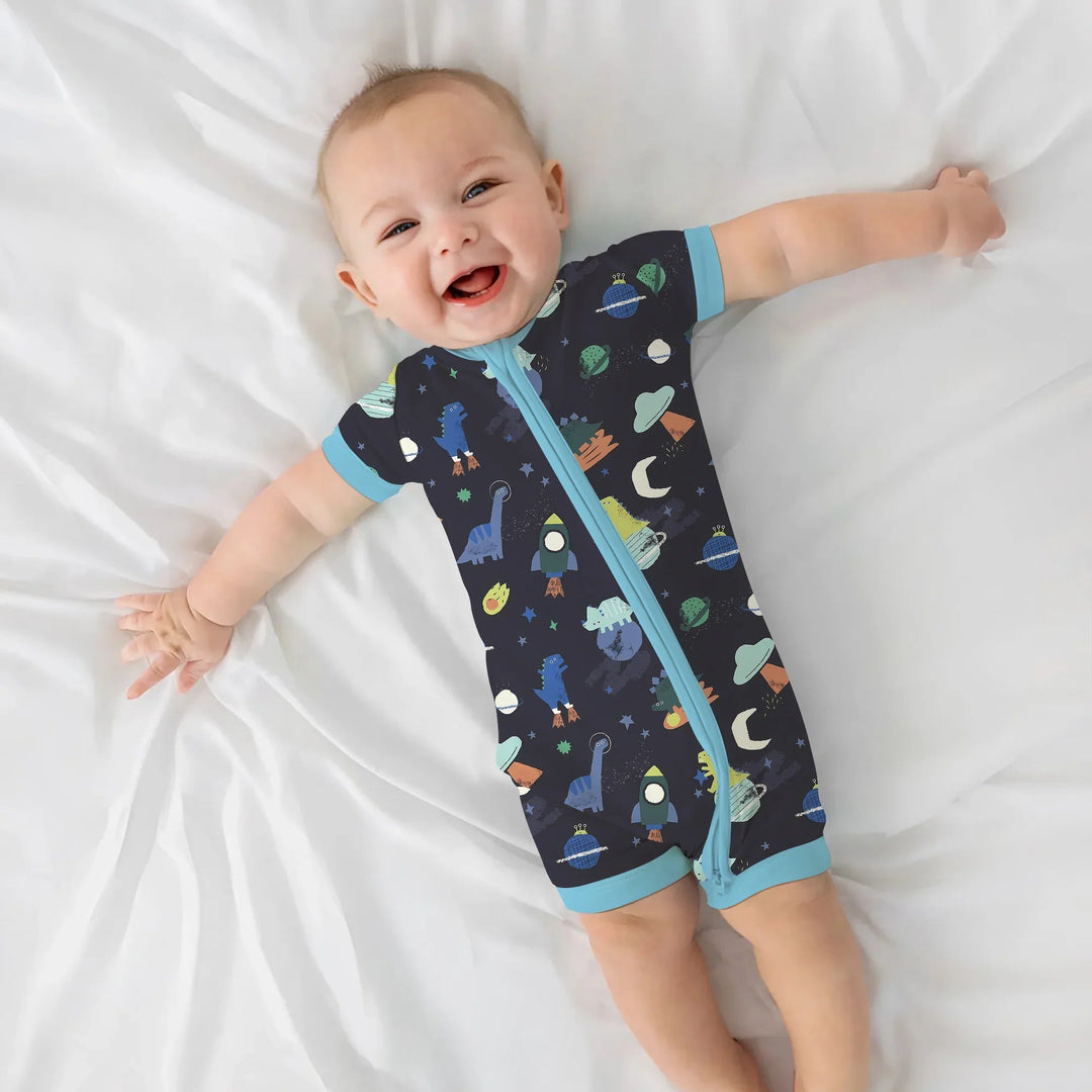 Dinosaurs Astronauts Shorty Zippy , Dinosaurs Astronauts Shorty Zippy - 0-3M