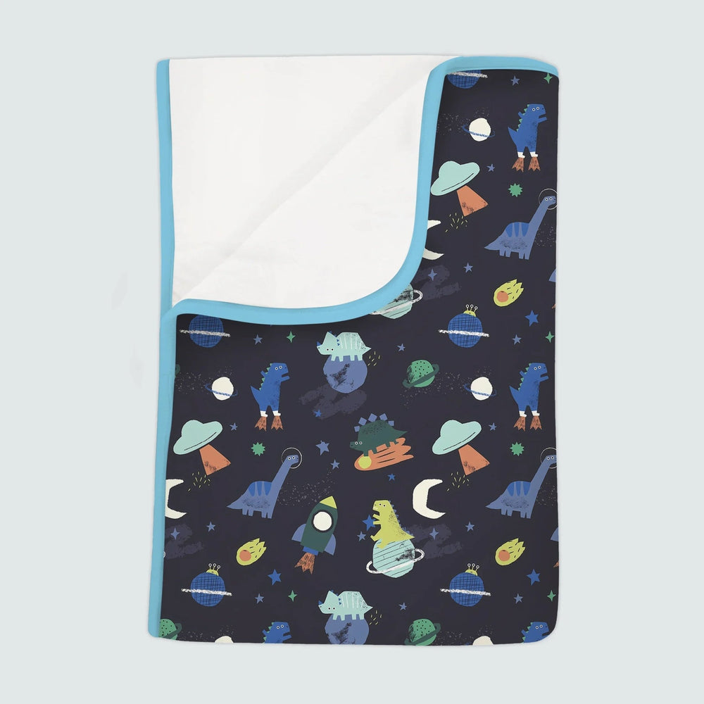 Dinosaurs Astronauts Toddler Blanket - Zumbamboo