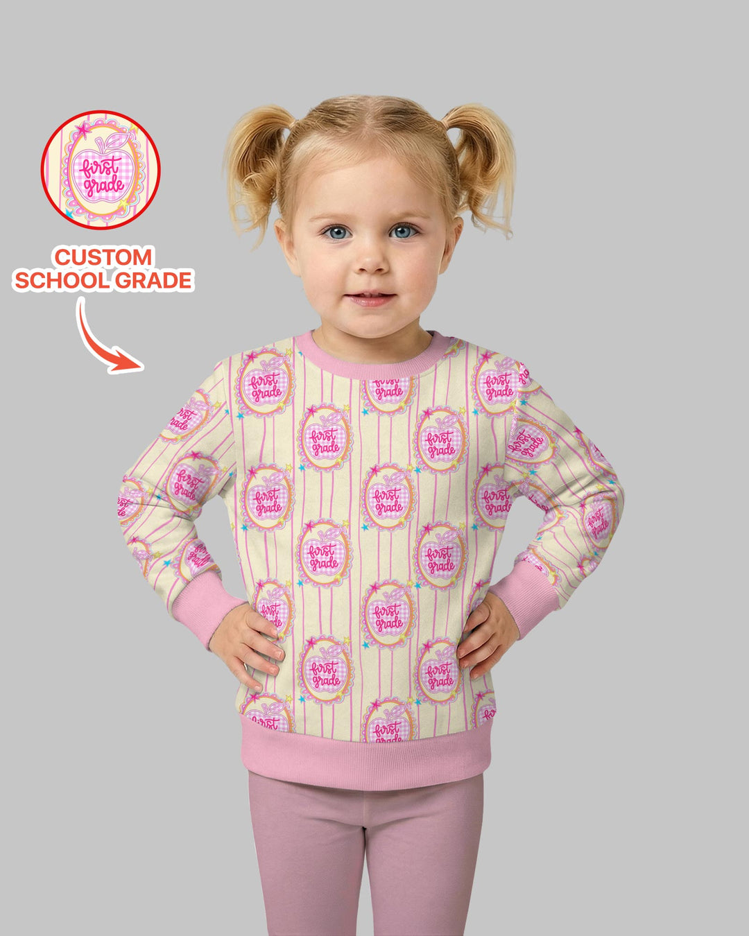 Sudadera de cuello redondo de bambú con plantilla personalizada